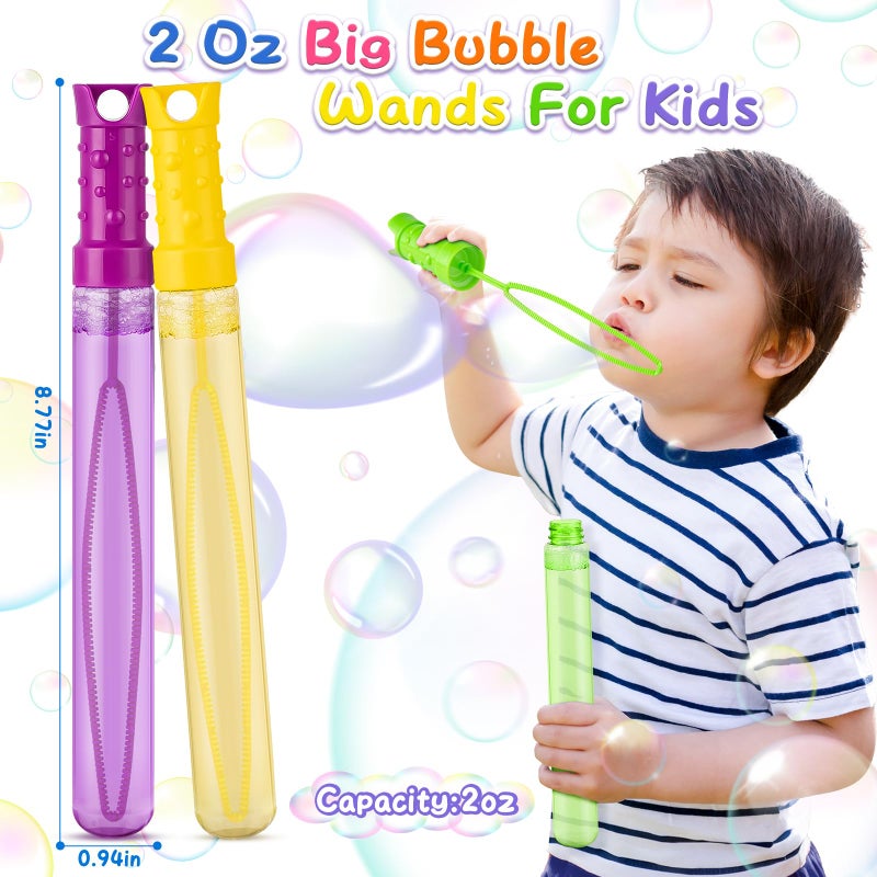 IJIGU 36 Pack Big Bubble Wands Bulk in 6 Colors  Ideal for Easter  Summer  Halloween  Valentine  School Classroom Prizes - Image 3